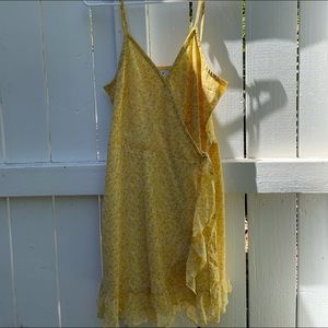 Vintage Style Yellow Floral Sun Dress 🌼